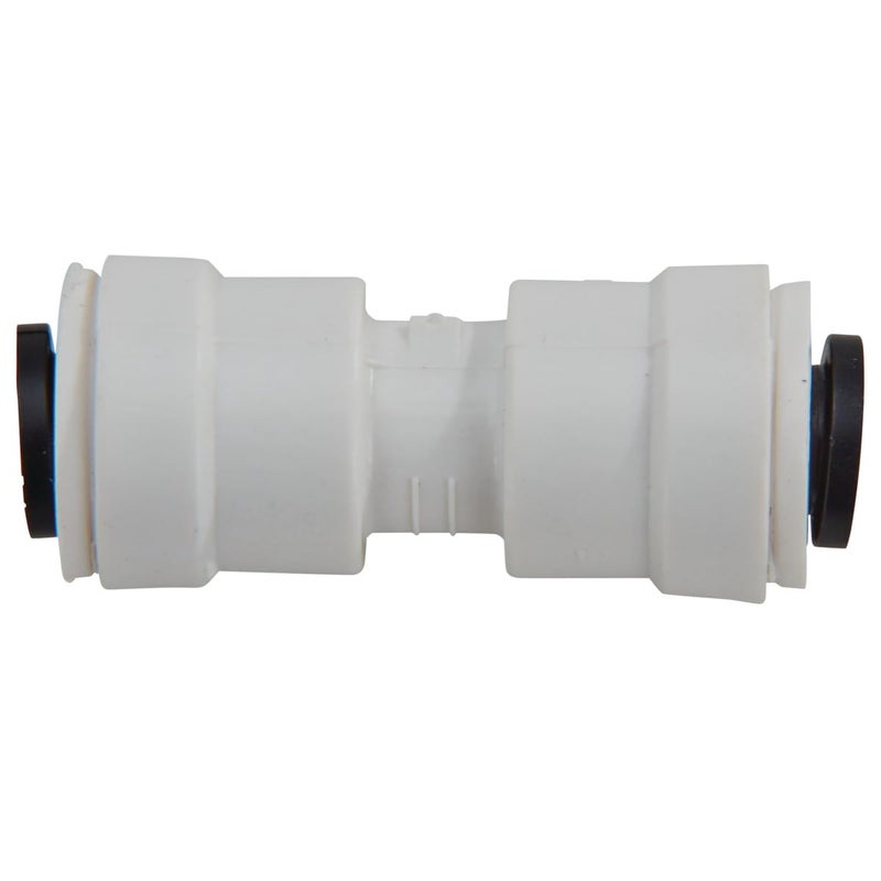 Watts 1015-04 AquaLock Plastic Mini Series, 1/4" OD x 1/4" OD Lead-Free Polypropylene Mini Coupling Union Connector, O-Ring, Quick Push-to-Connect Design, Tool-Free Installation - Image 4